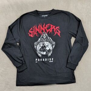 Thirty Single XL Long Sleeve Sinners Paradise Grim Reaper Streetwear Graphic Tee